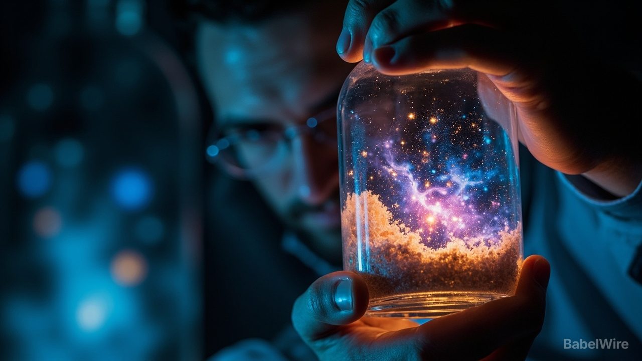 A Tiny Universe in a Bottle: Lab-Made Cosmic Dust Reveals Clues to the Origins of Life