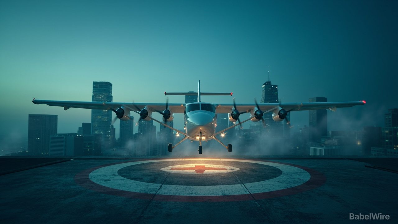 A fixed-wing electric plane just landed where only helicopters go