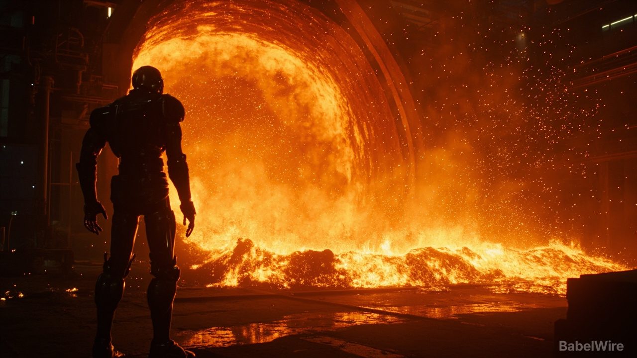 Figure schmilzt seine ausgemusterte Humanoide-Flotte im Terminator-Stil ein