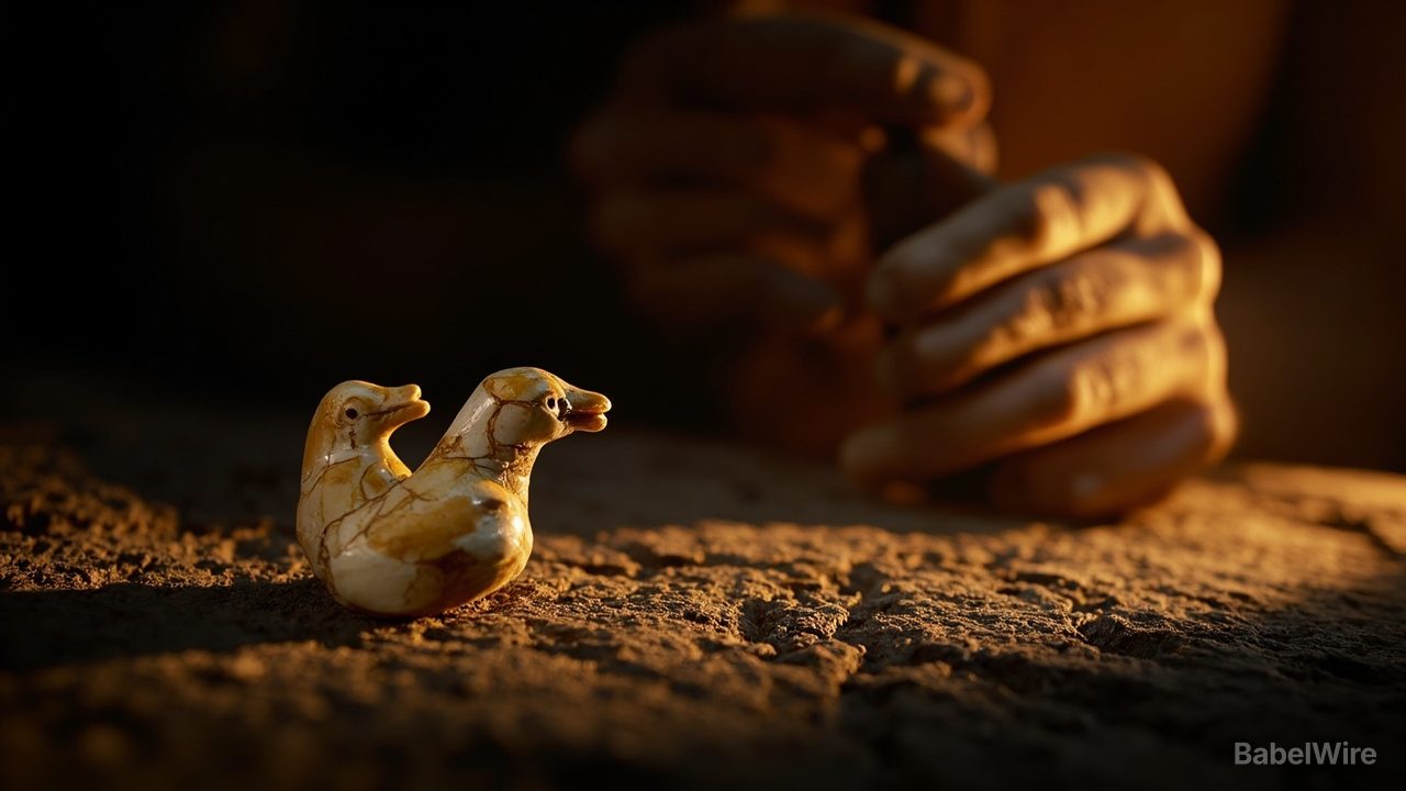 Daumennagelgroße Vogelfiguren aus der Eiszeit in deutscher Höhle entdeckt