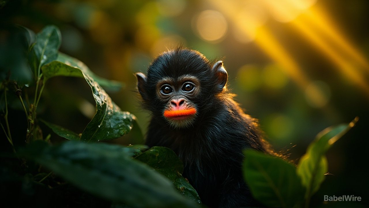 Neue Affenart mit auffälligen orangefarbenen Lippen im Kongo-Regenwald entdeckt – nur die fünfte neue Affenart Afrikas in 75 Jahren