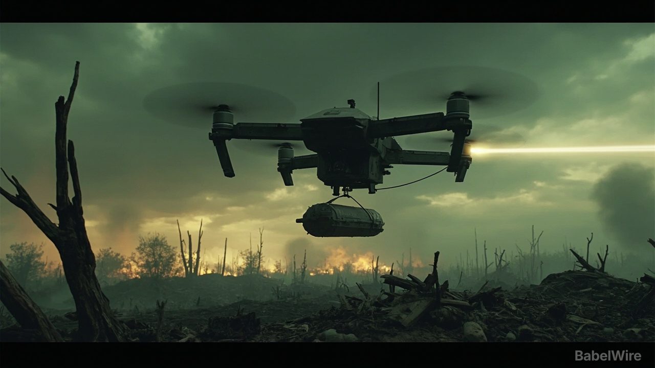 Bir dron askerleri ilk kez savaş alanından tahliye etti